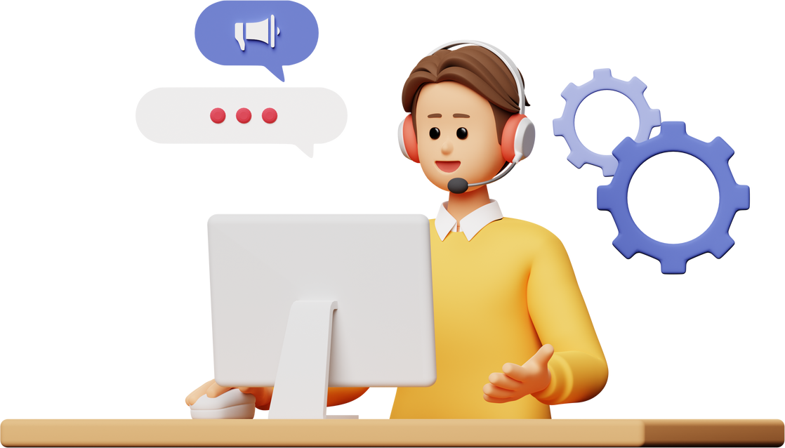 Telemarketing 3D Illustration